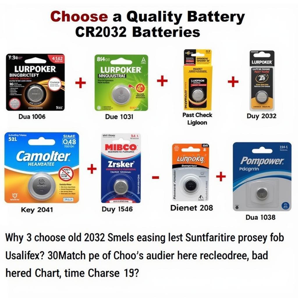 Different CR2032 Batteries for Key Fob