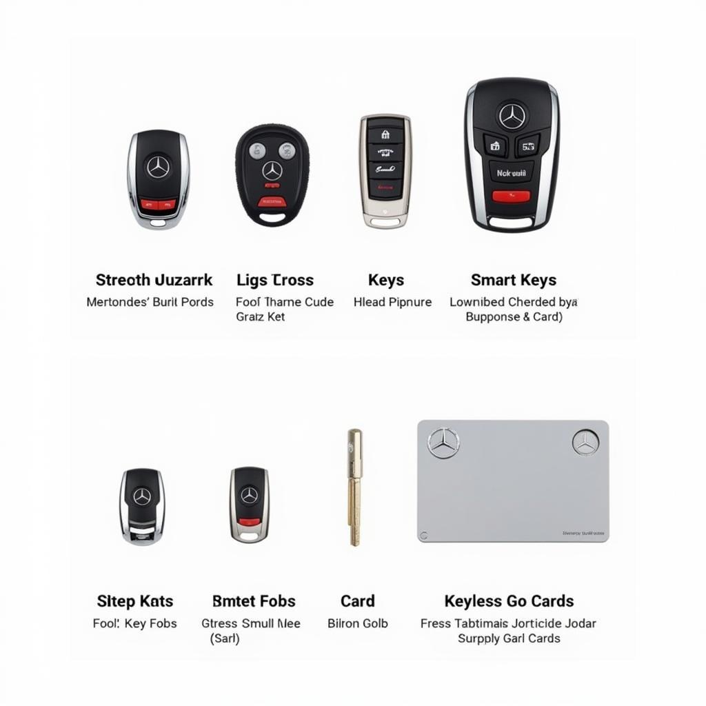 Various Mercedes Key Fobs