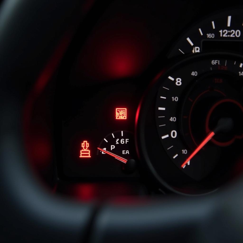 Red Brake Warning Light Illuminated on a BMW E53 Dashboard