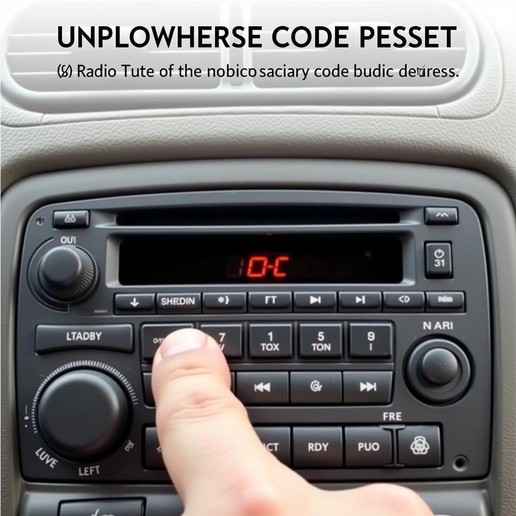 Entering Buick Radio Code using Preset Buttons