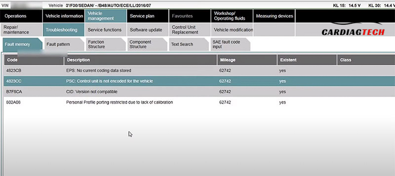 BMW EPS error