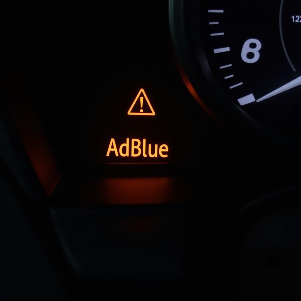 AdBlue Warning Light on Range Rover Evoque Dashboard