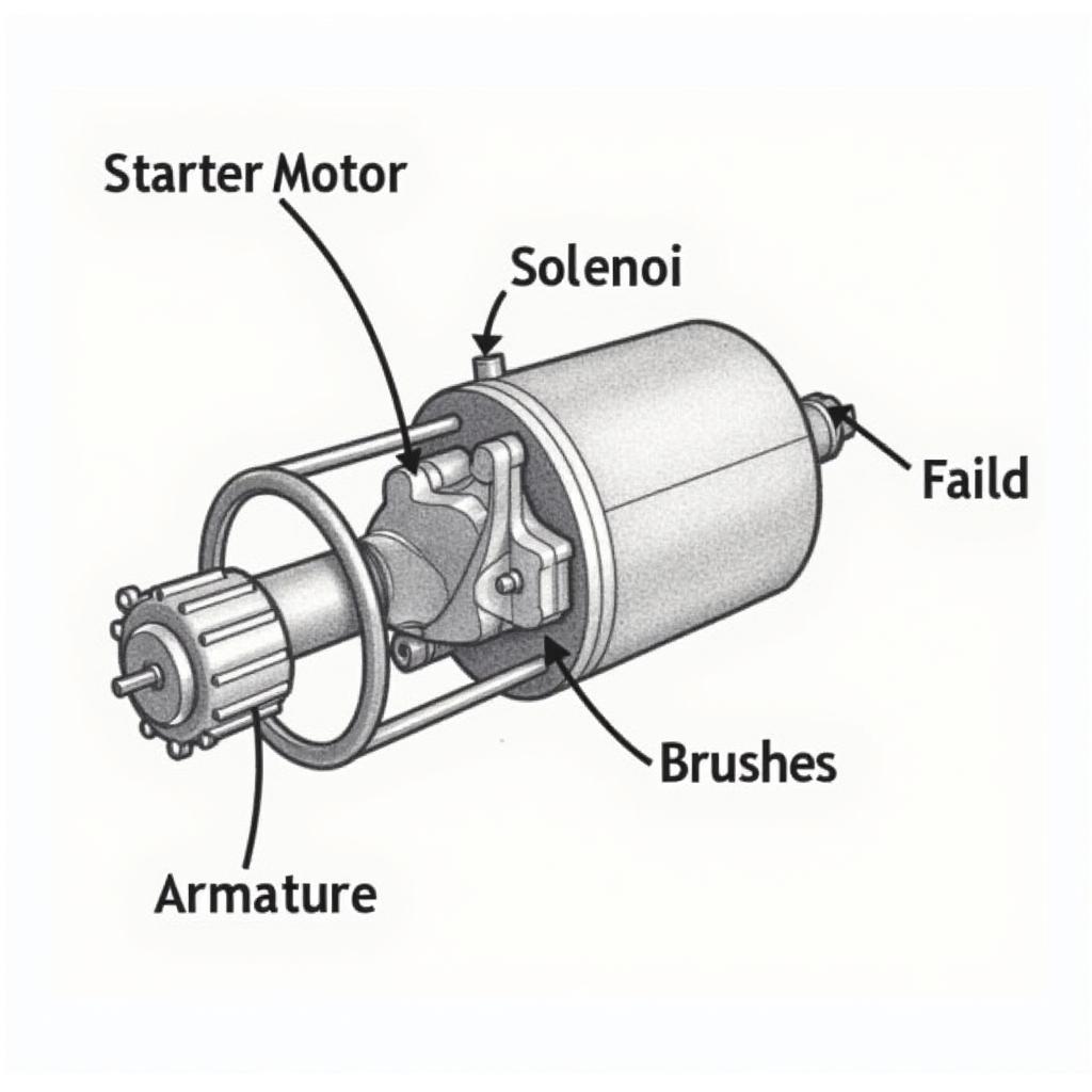 Diagram of a Faulty Starter Motor