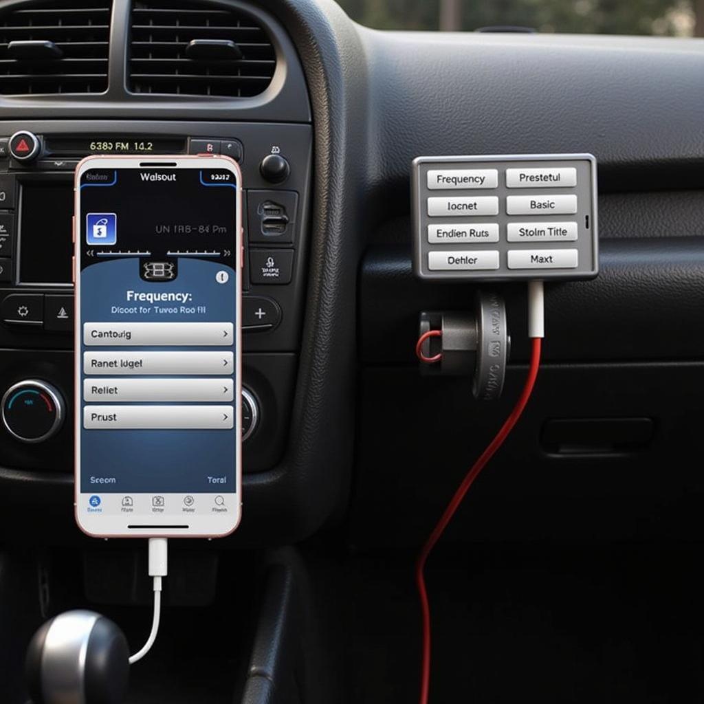 FM Transmitter App Interface on a Smartphone