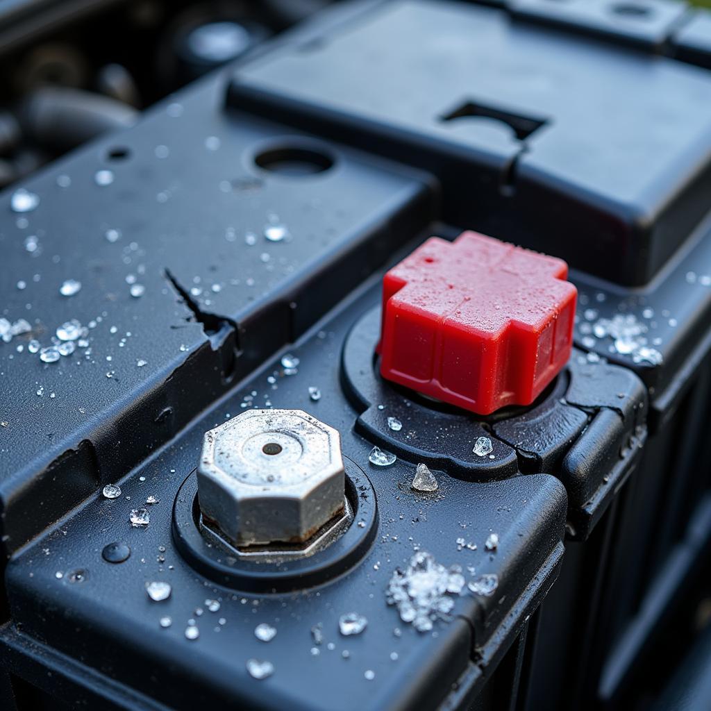 Frozen Car Battery Damage