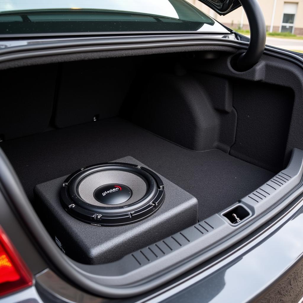 Gladen Subwoofer Integrated into BMW F10 Trunk