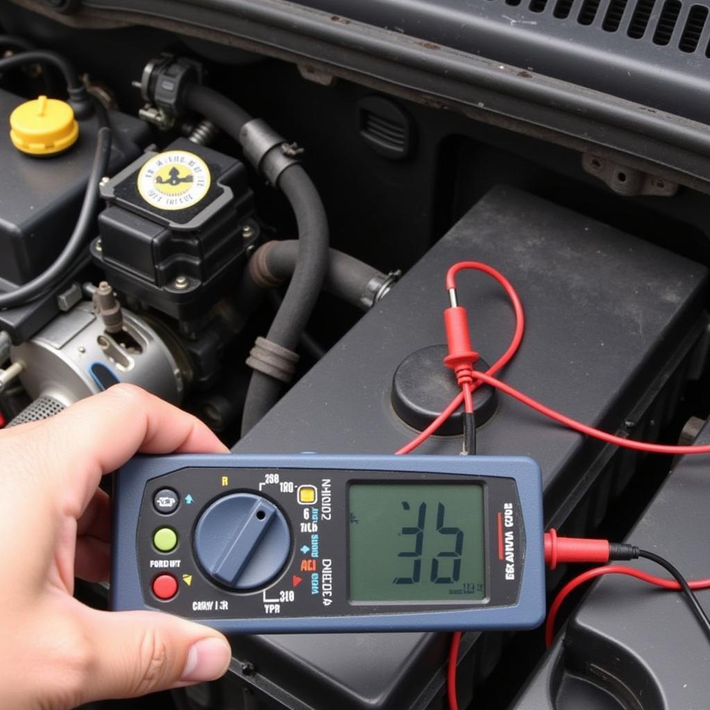 Testing for parasitic drain using a multimeter