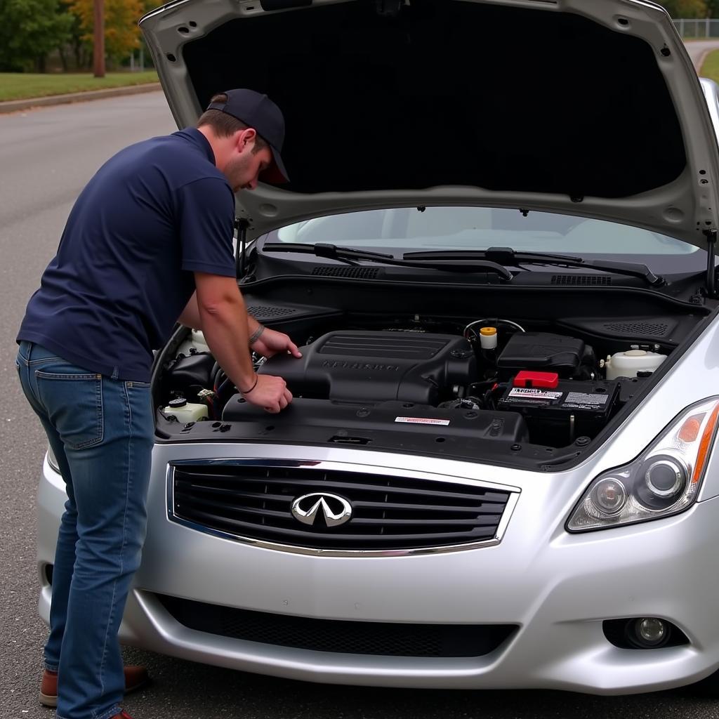 Infiniti M35 slow cranking due to battery problems