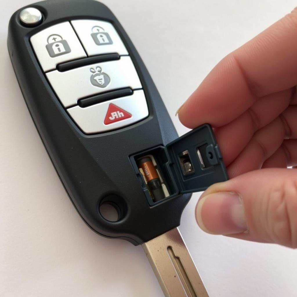 Installing a new battery in a 2015 Ford Edge key fob