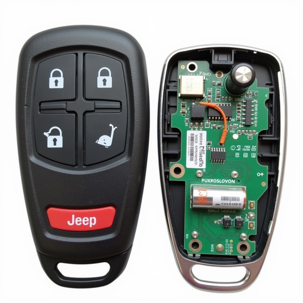 Inside a Jeep Key Fob: Battery and Circuit Board