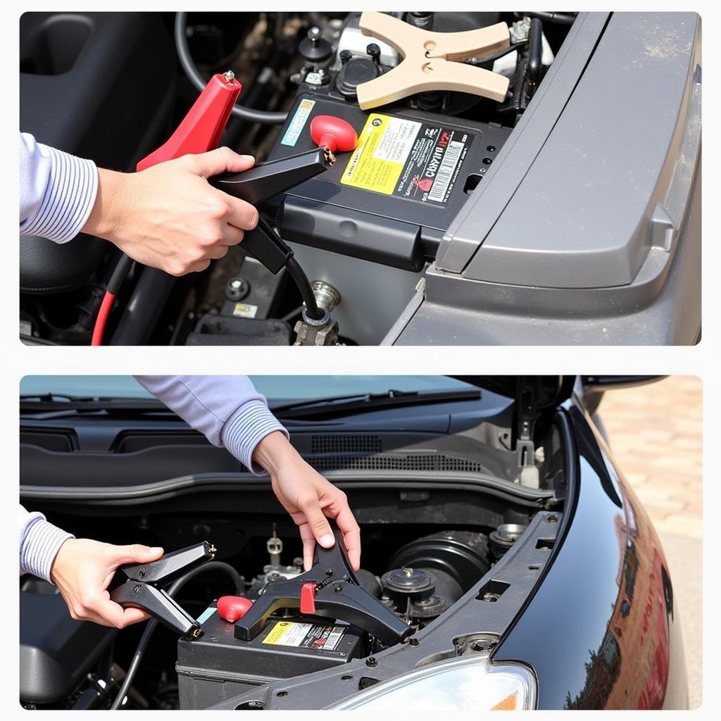 Jump Starting a Car with a Portable Jump Starter