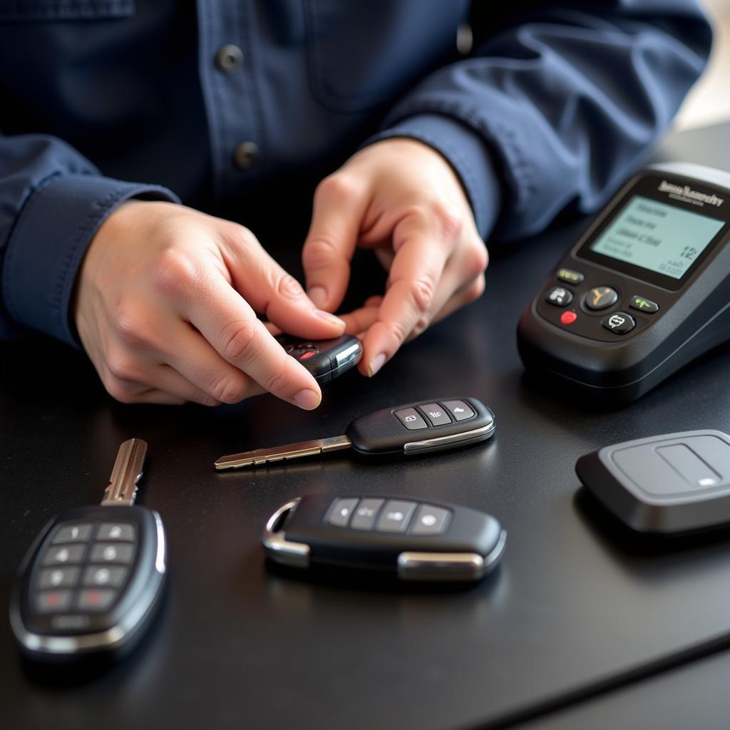 Locksmith Programming a Car Key Fob