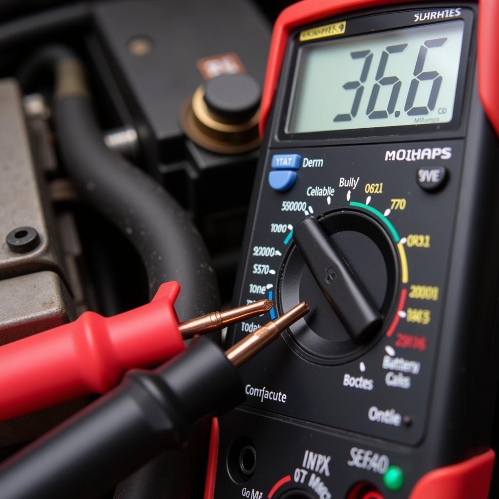 Multimeter Reading During Battery Draw Test