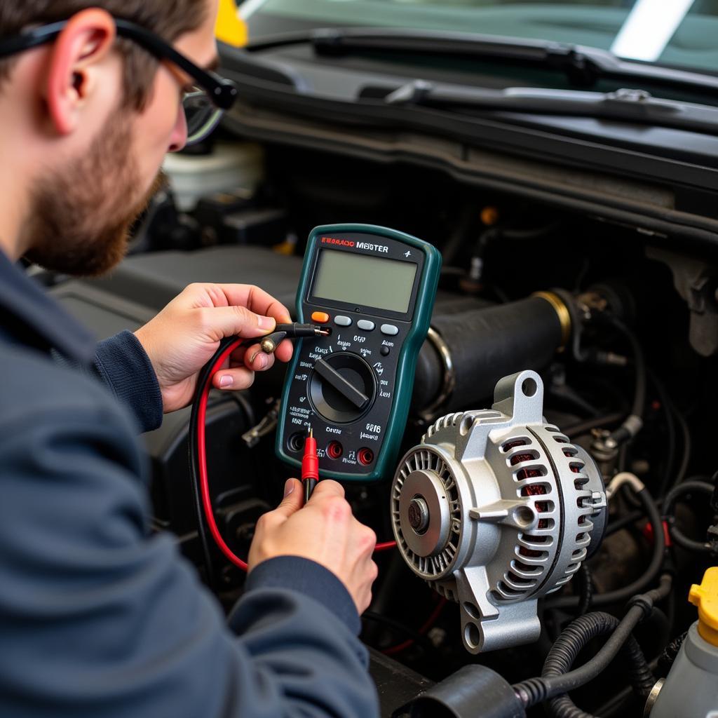 Testing Car Alternator with Multimeter