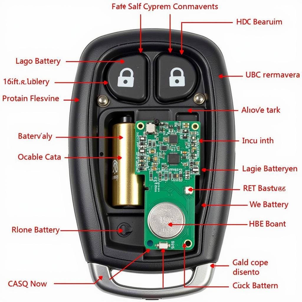 Internal Components of a 2015 Nissan Altima Key Fob