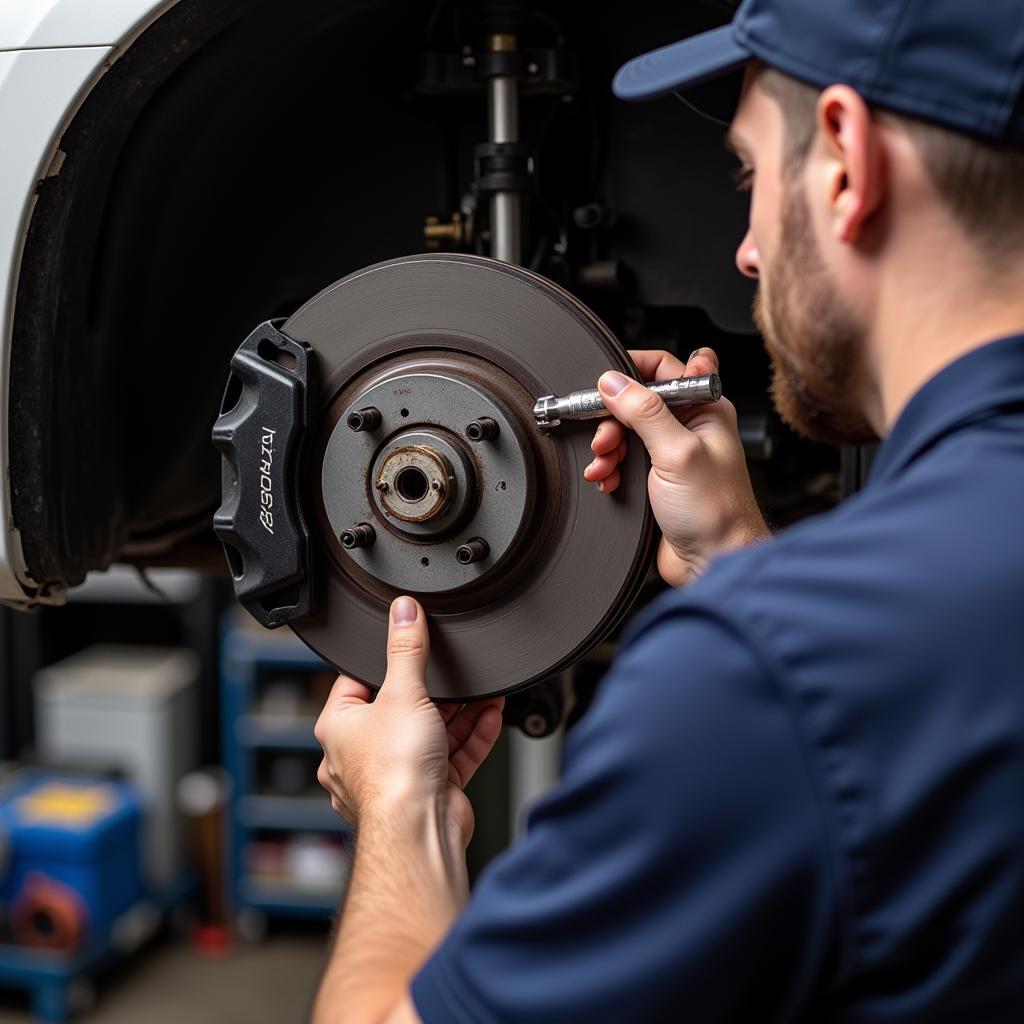 Professional Brake Inspection on a Nissan Sentra