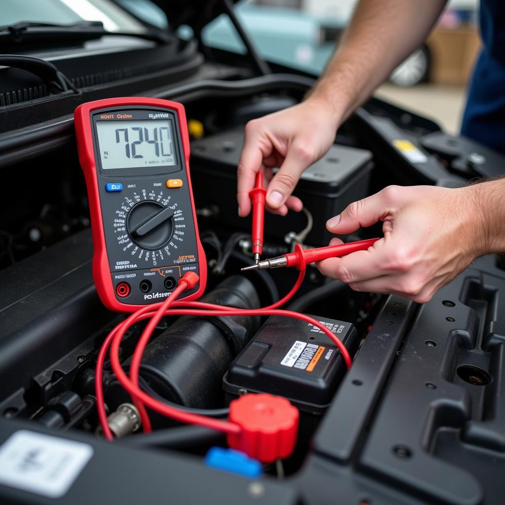 Testing for parasitic drain with a multimeter