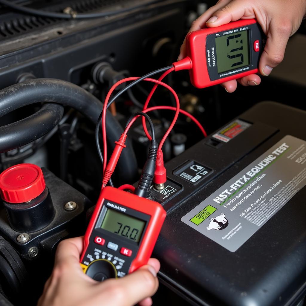 Performing a Parasitic Draw Test on a Truck Battery