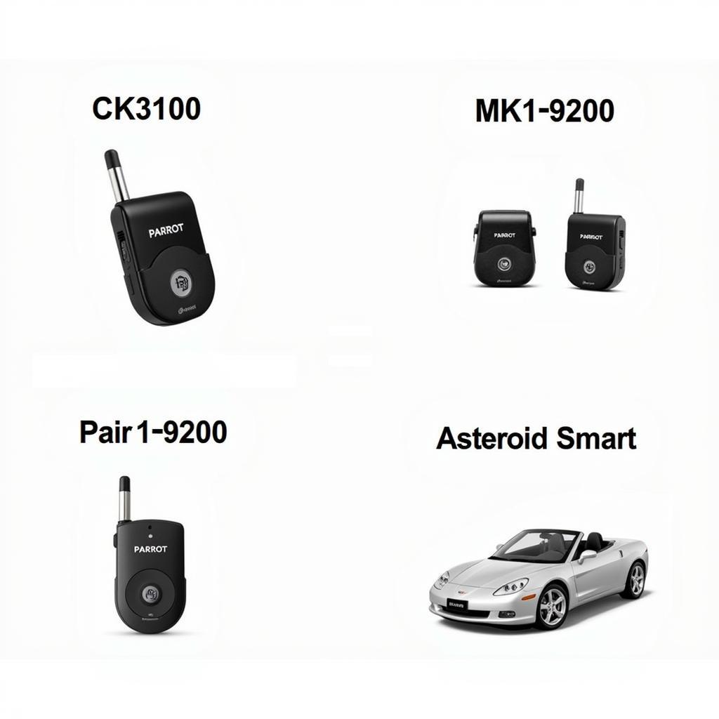 Various Parrot Bluetooth Car Kit Models