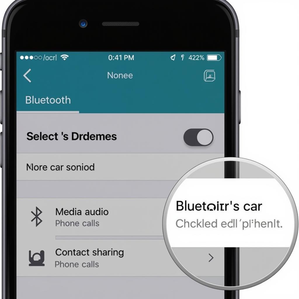 Phone Bluetooth Settings Connected to Car