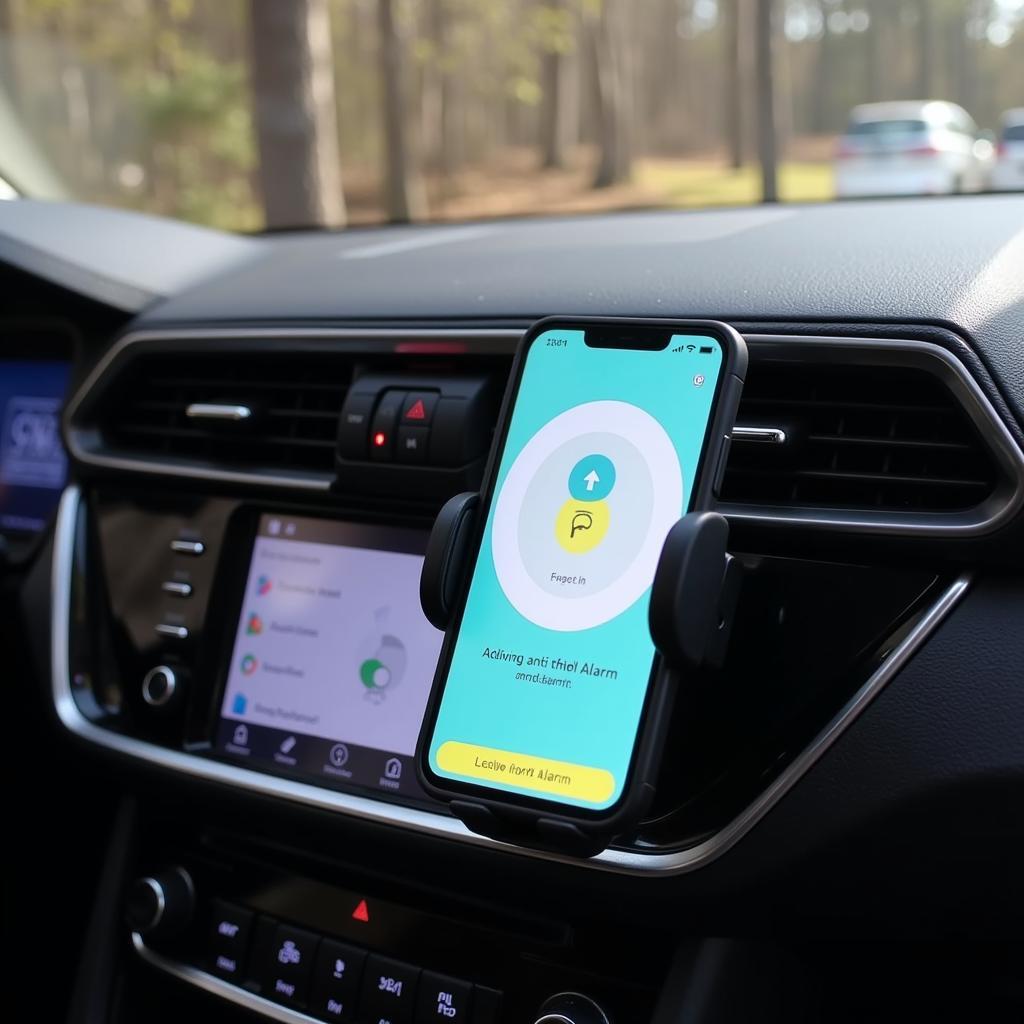 Phone in Car with Anti-Theft App Active
