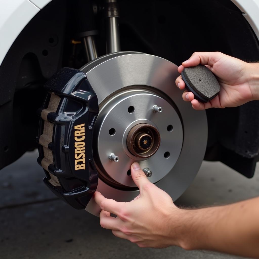 Inspecting Porsche Macan Brake Pads