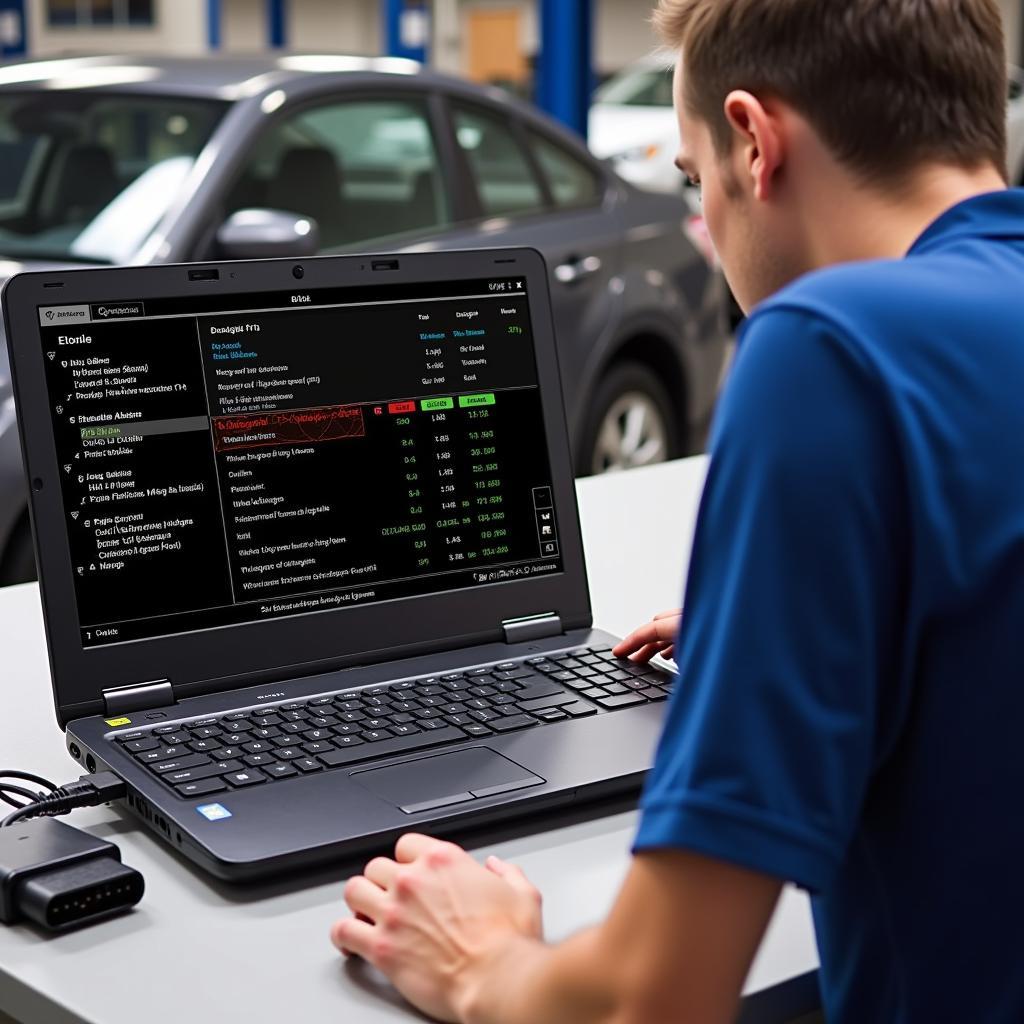 Remote Automotive Diagnostic Software in Use