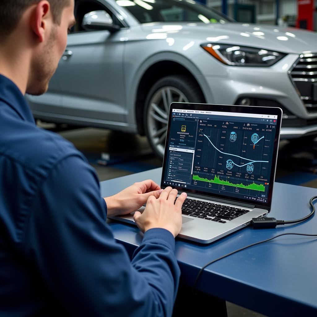 Remote Car Diagnostics with Laptop