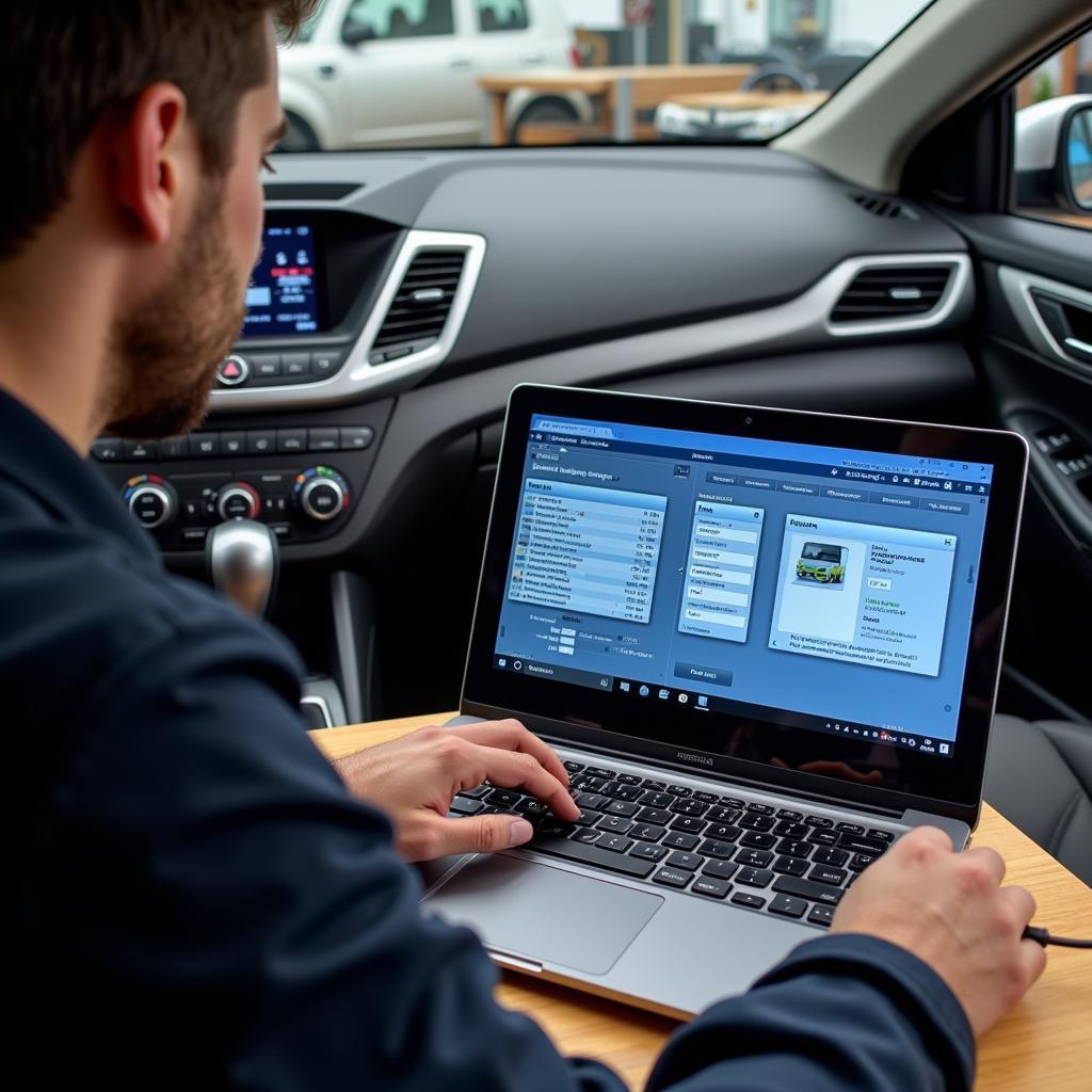 Remote Diagnostics Being Performed on a 2016 Hyundai Elantra