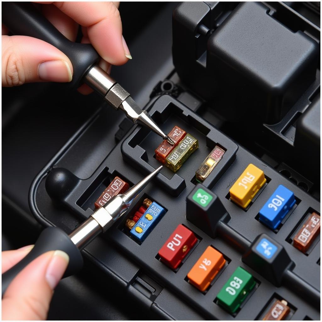 Removing a car fuse to test for parasitic draw