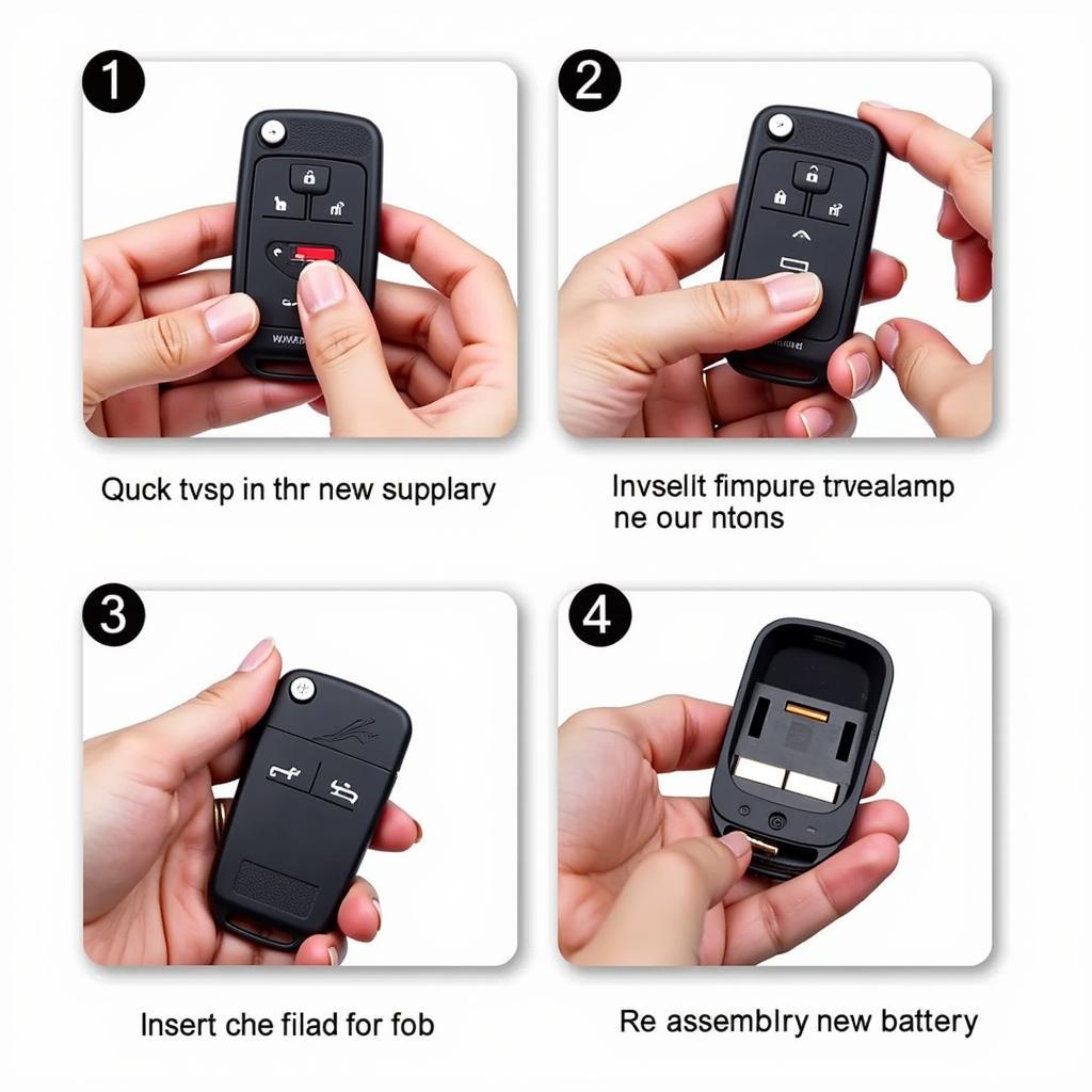 Step-by-step visual guide on how to replace a Honda key fob battery