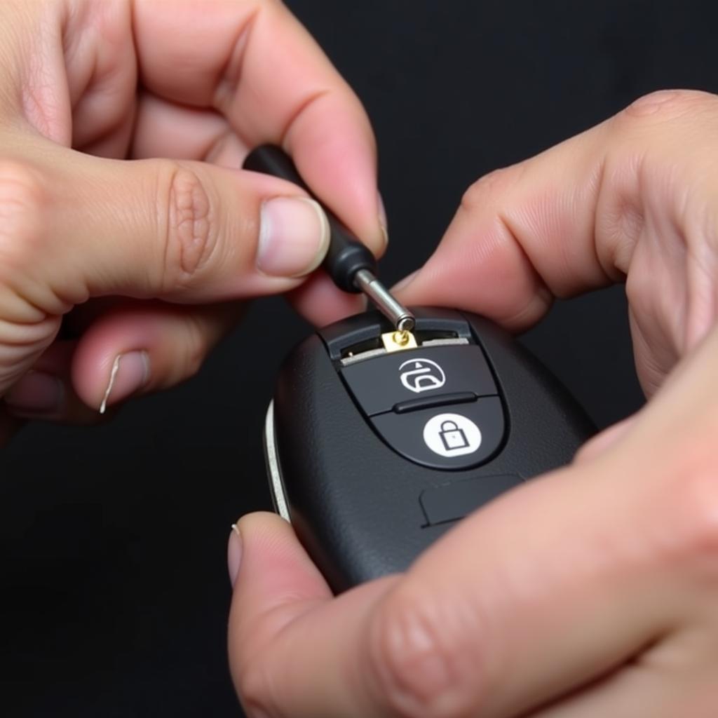 Replacing the battery in a Lexus IS250 key fob