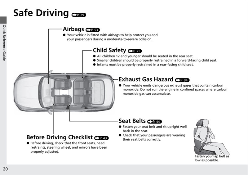  2022 Honda Accord Hybrid Owner's Manual Safe Driving Guidance