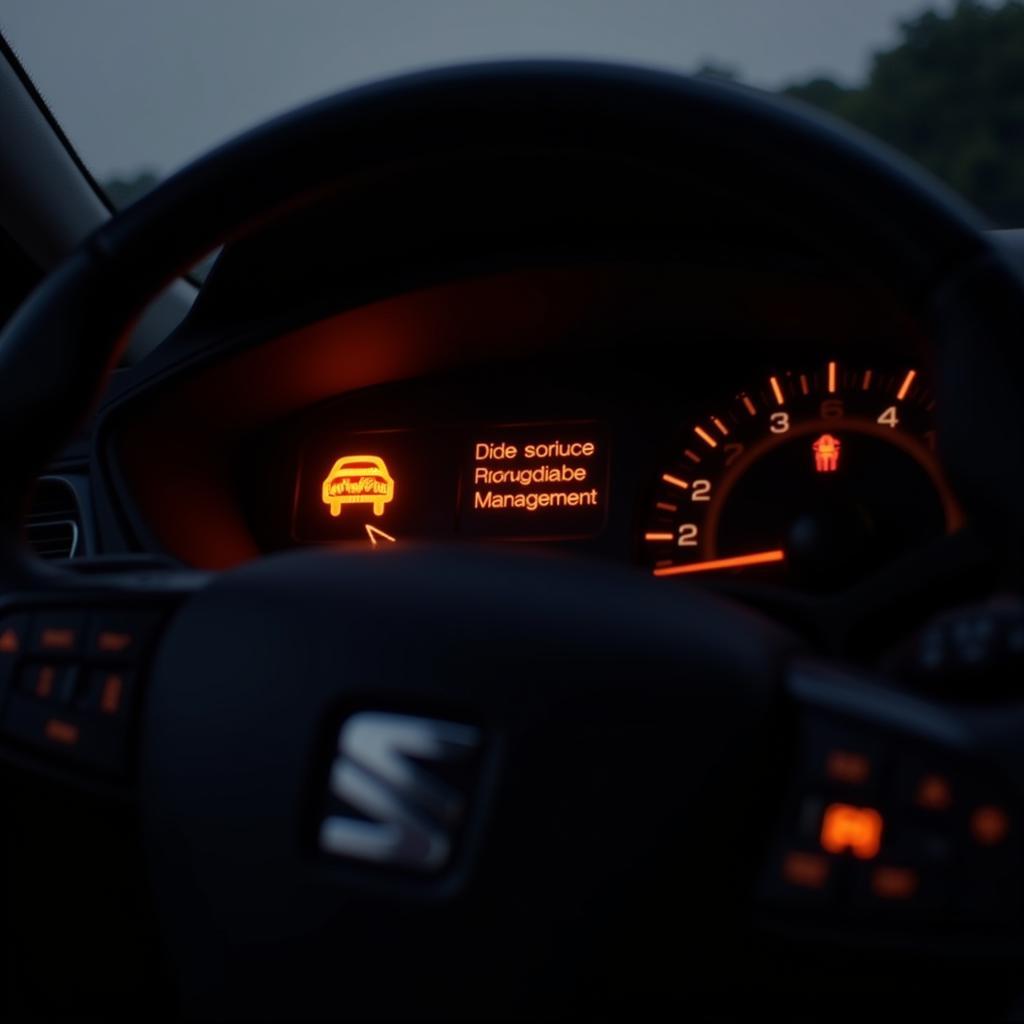 Seat Altea Engine Management Light illuminated on dashboard