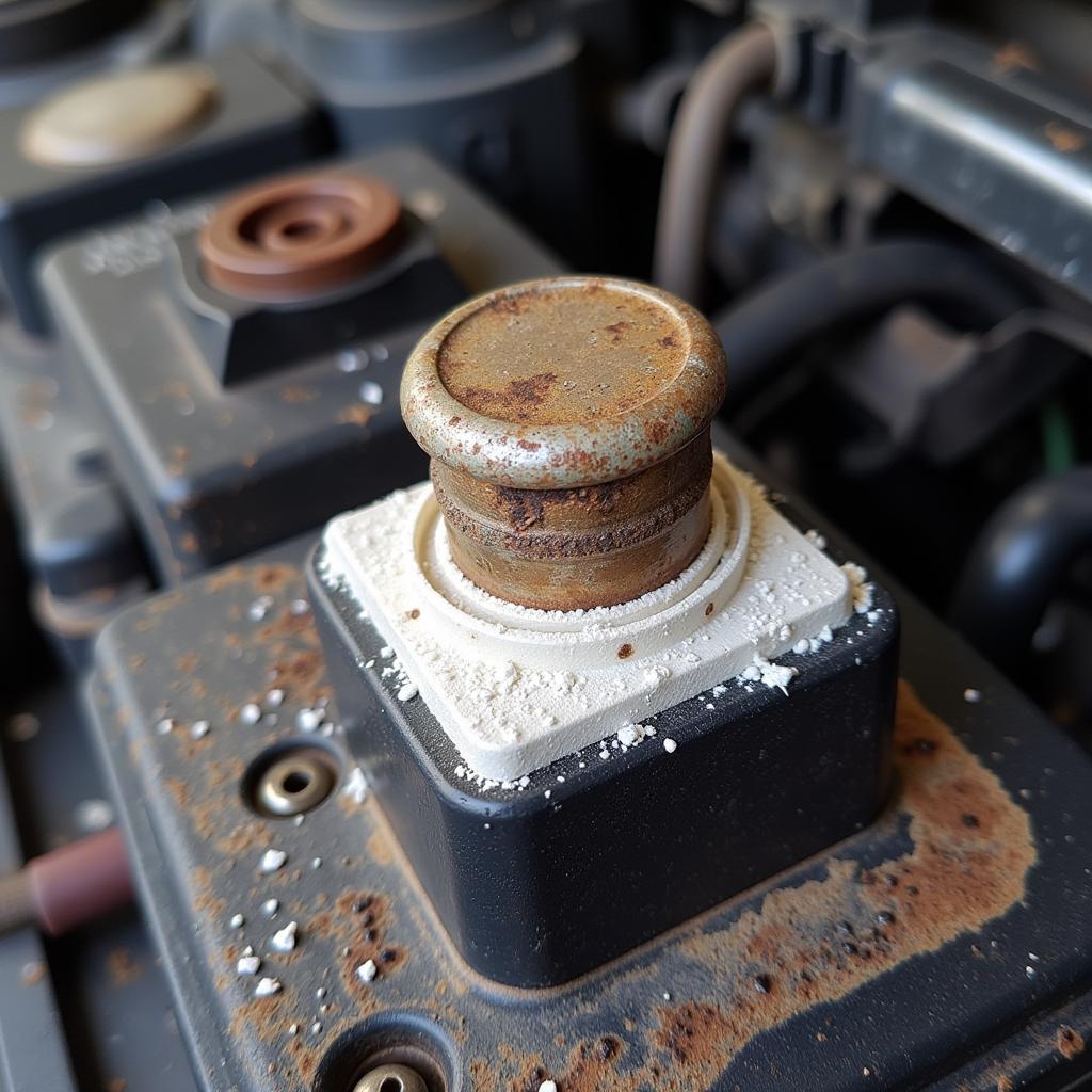 Corroded Battery Terminals on a Seat Ibiza