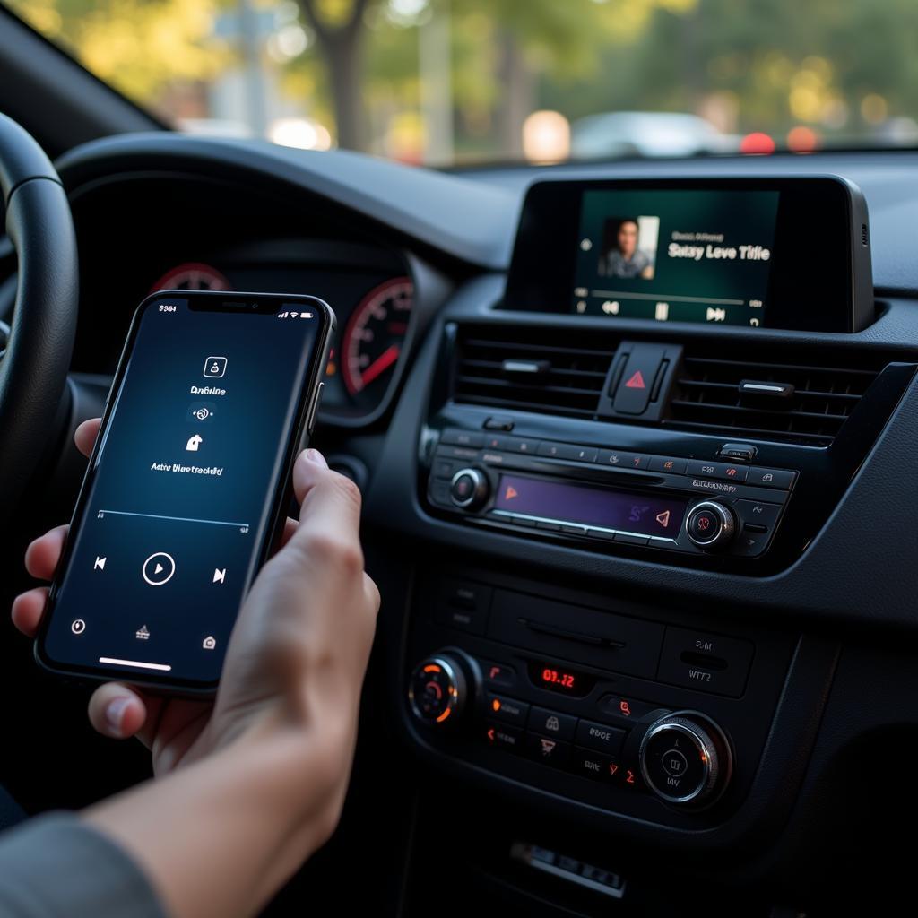 Small Car Radio Bluetooth Connection