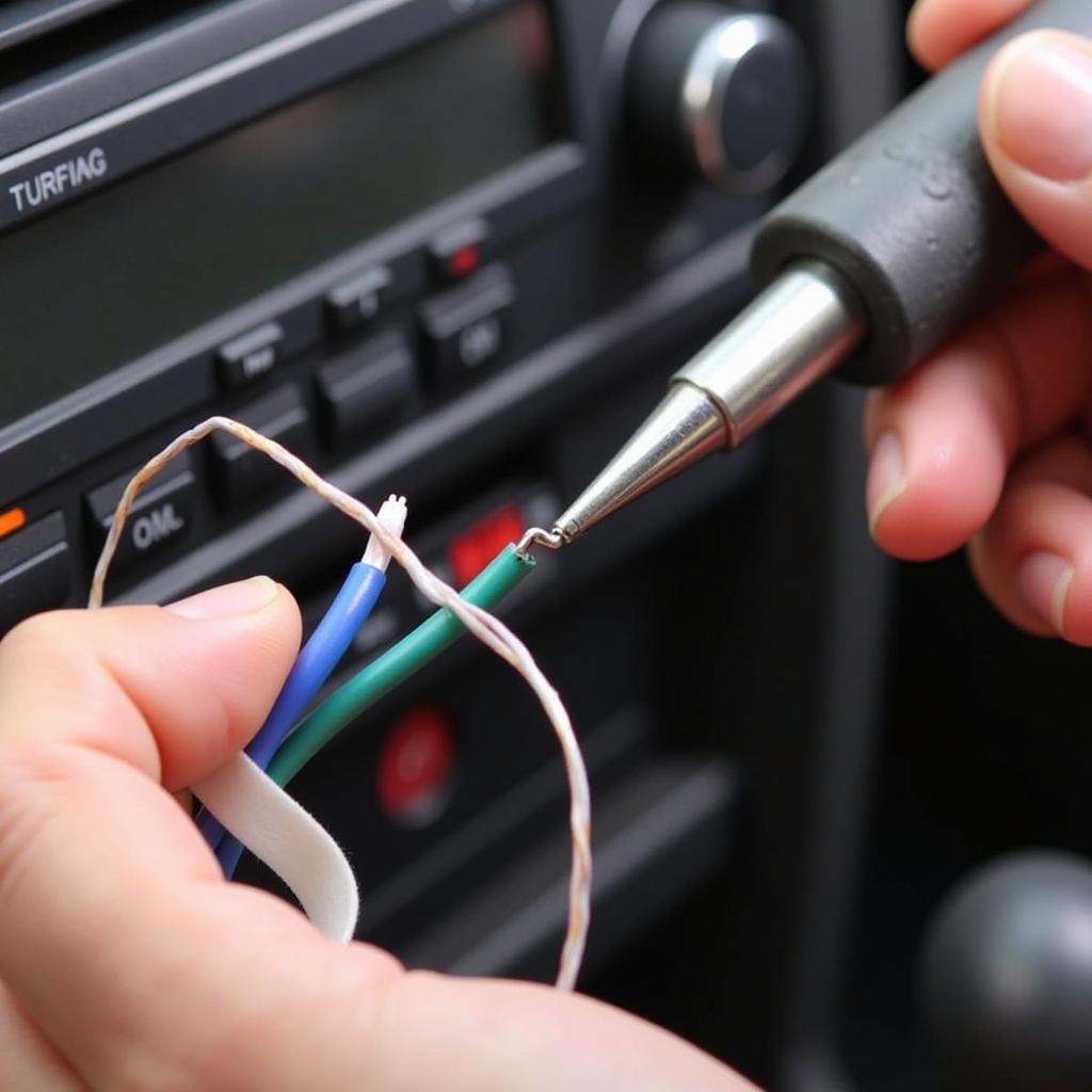 Soldering Car Radio Wiring Harness Wires