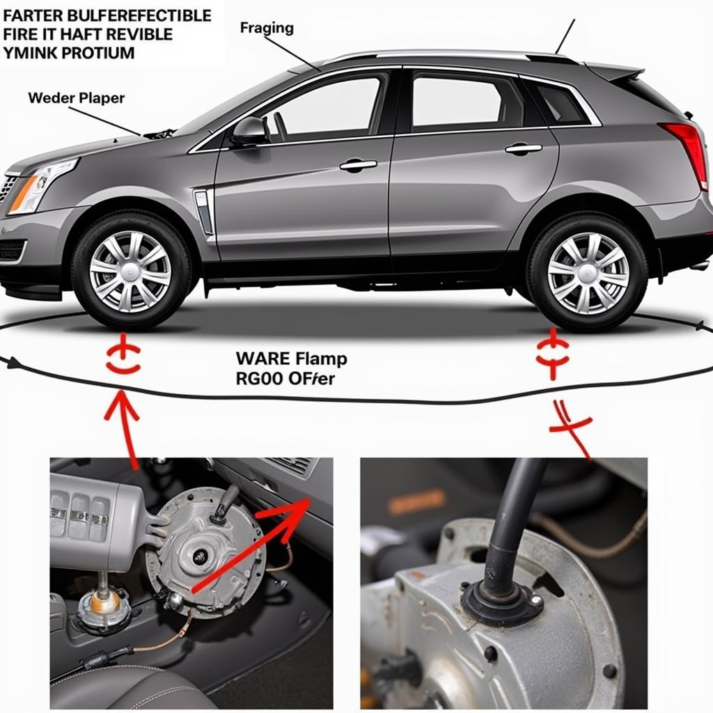 Cadillac SRX Parking Brake Cable Inspection