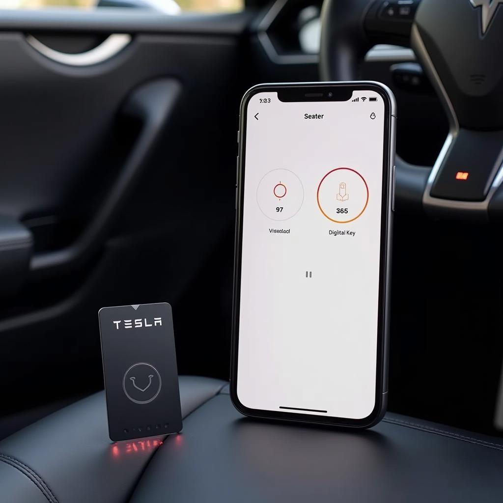 Tesla Phone Key and Key Card