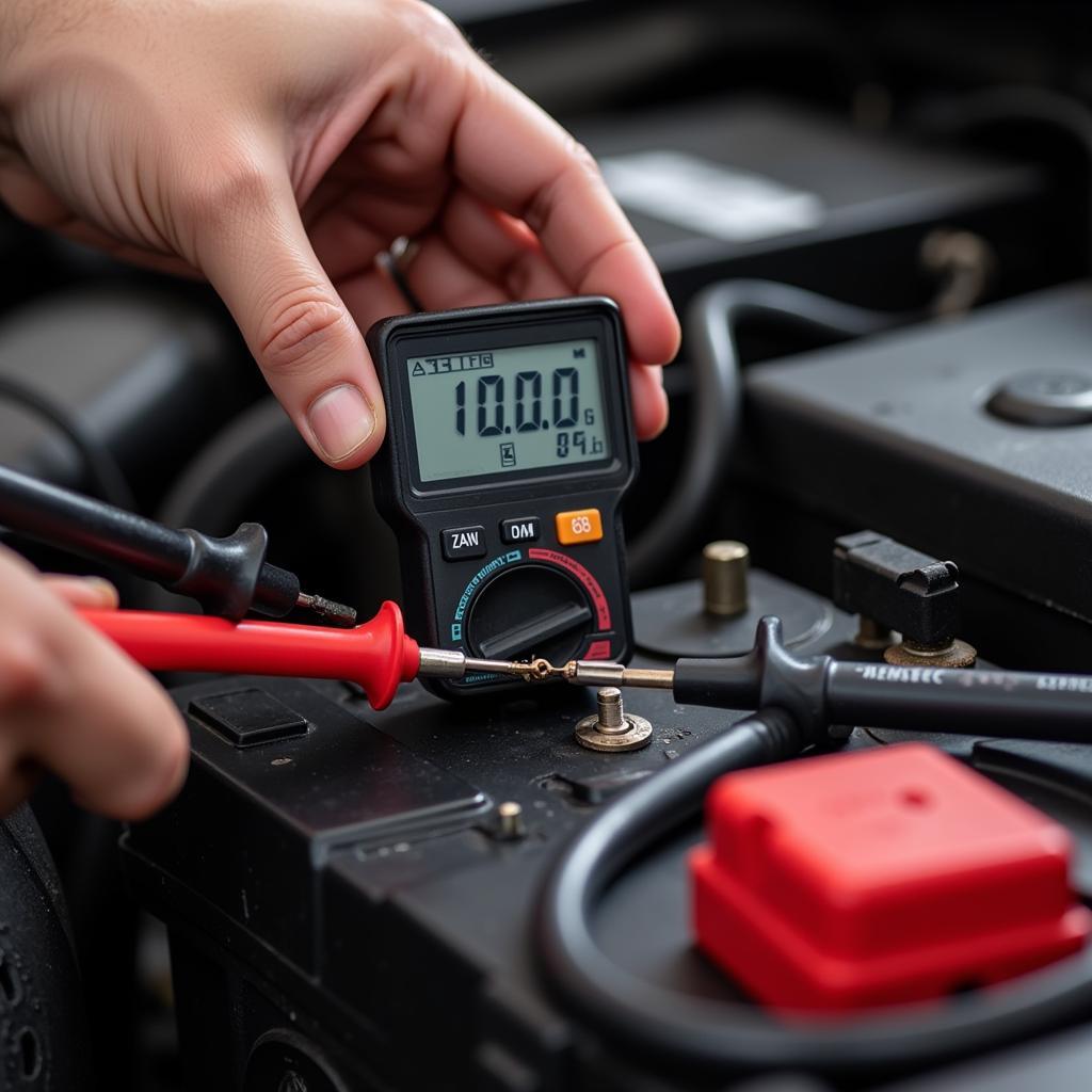 Testing a Car Battery with a Multimeter