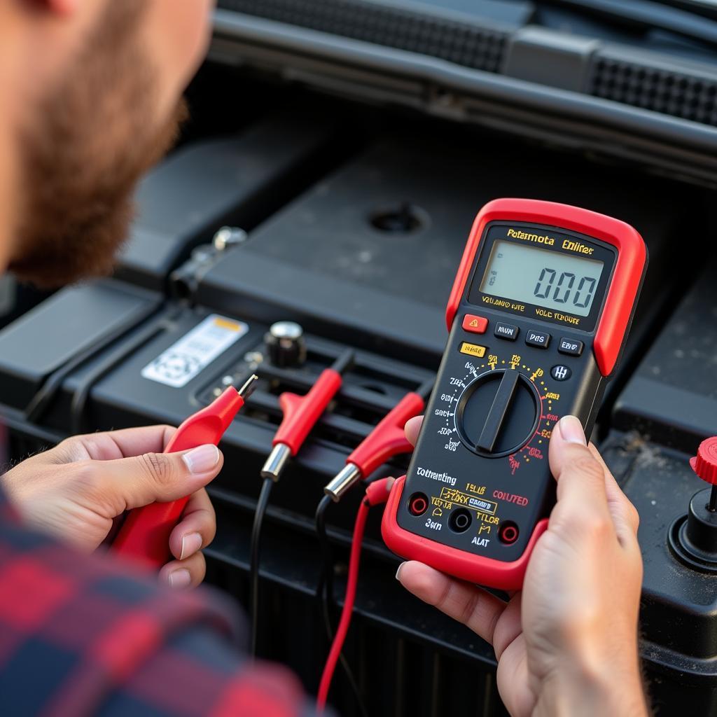 Testing a Car Battery with a Multimeter