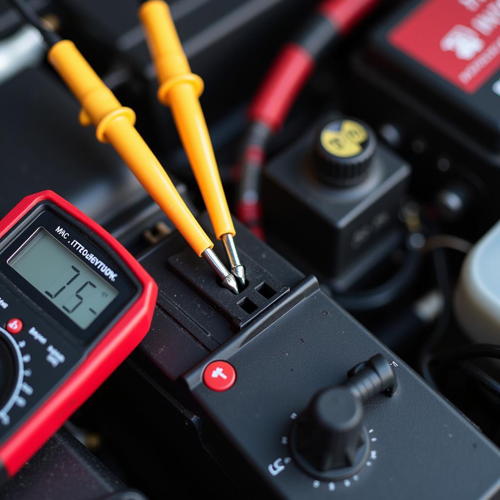 Testing Car Battery with Multimeter