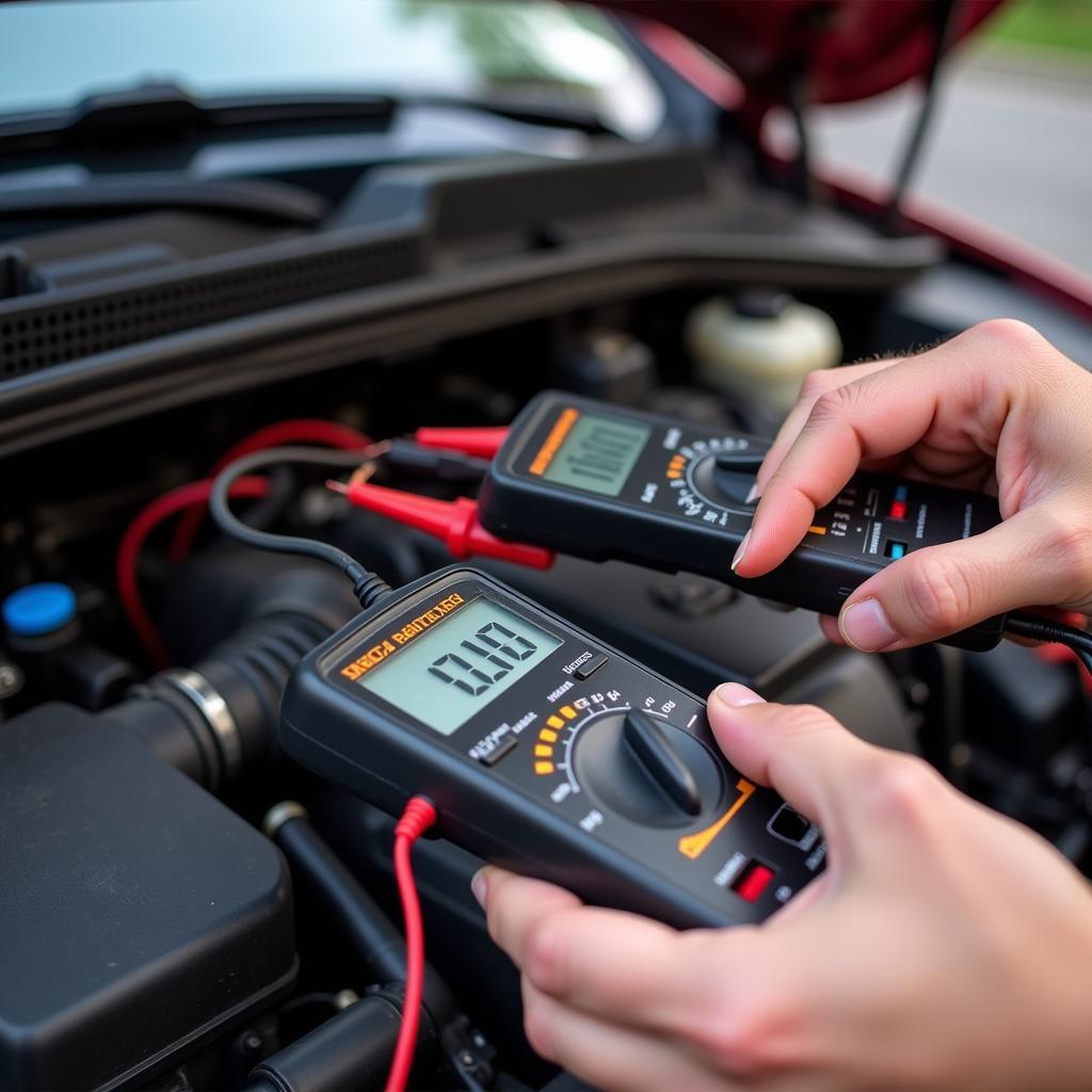 Testing a Car Battery with a Multimeter