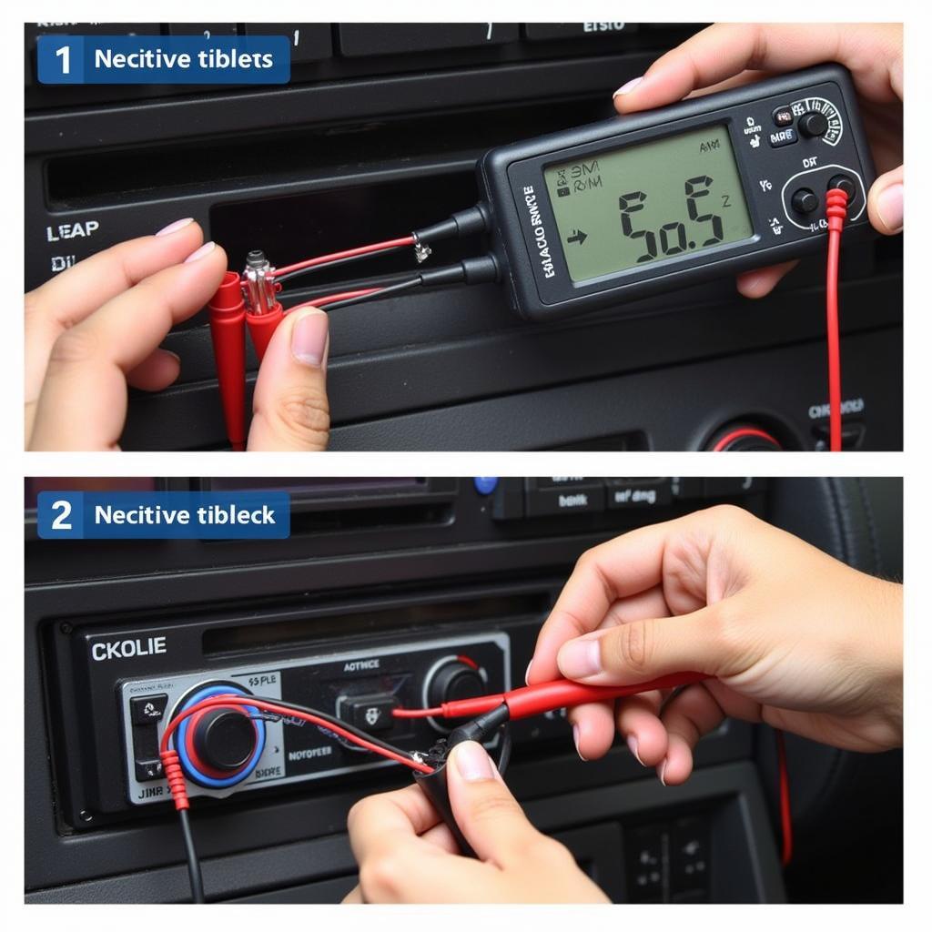 Testing Car Radio Wiring with a Multimeter