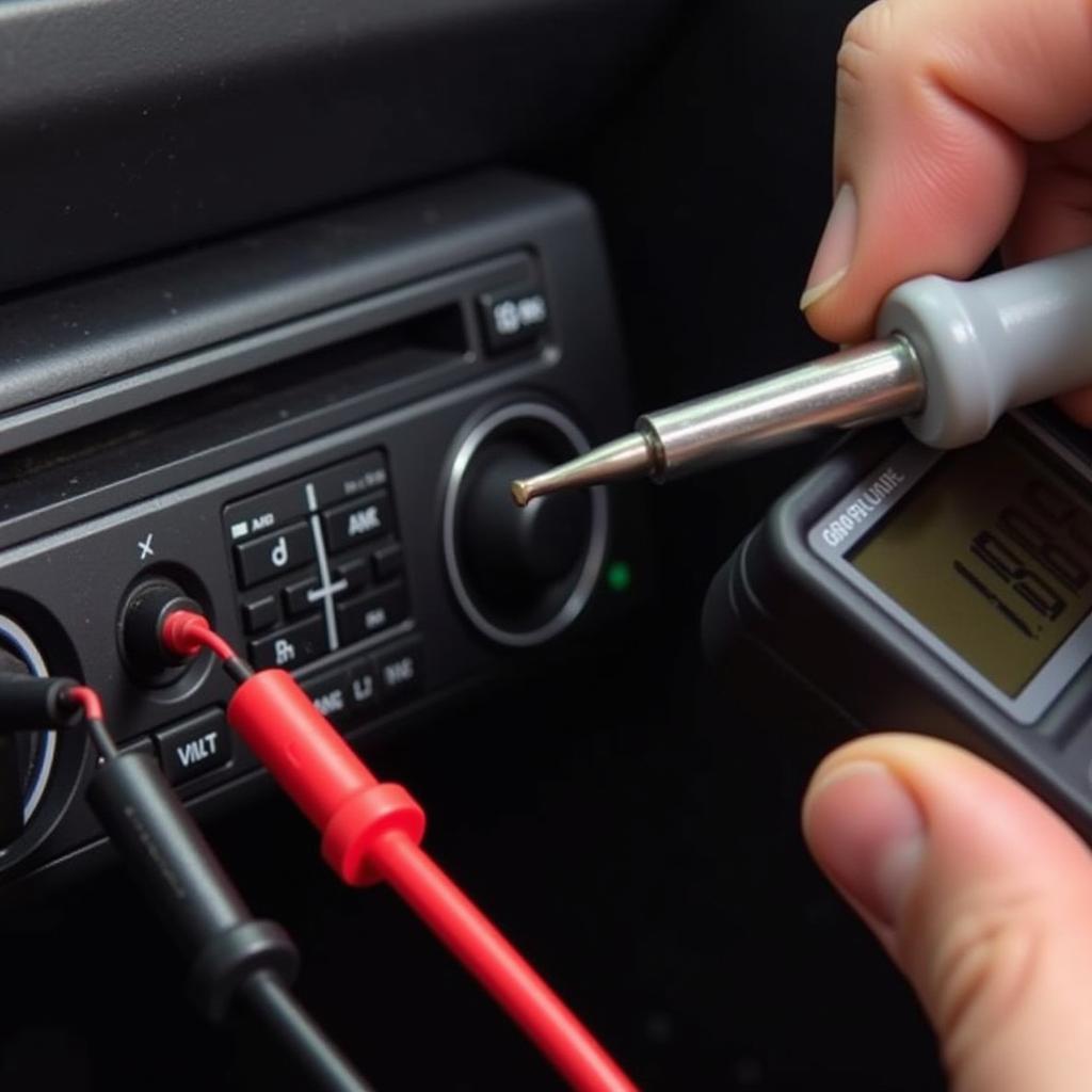 Testing Car Stereo Wiring with a Multimeter