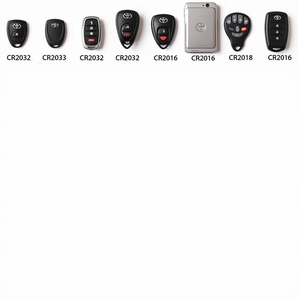 Different Toyota Key Fob Battery Types