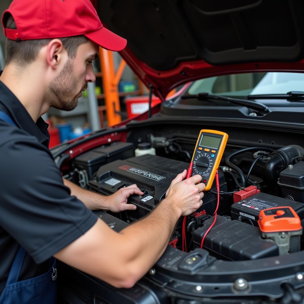 Truck Battery Inspection