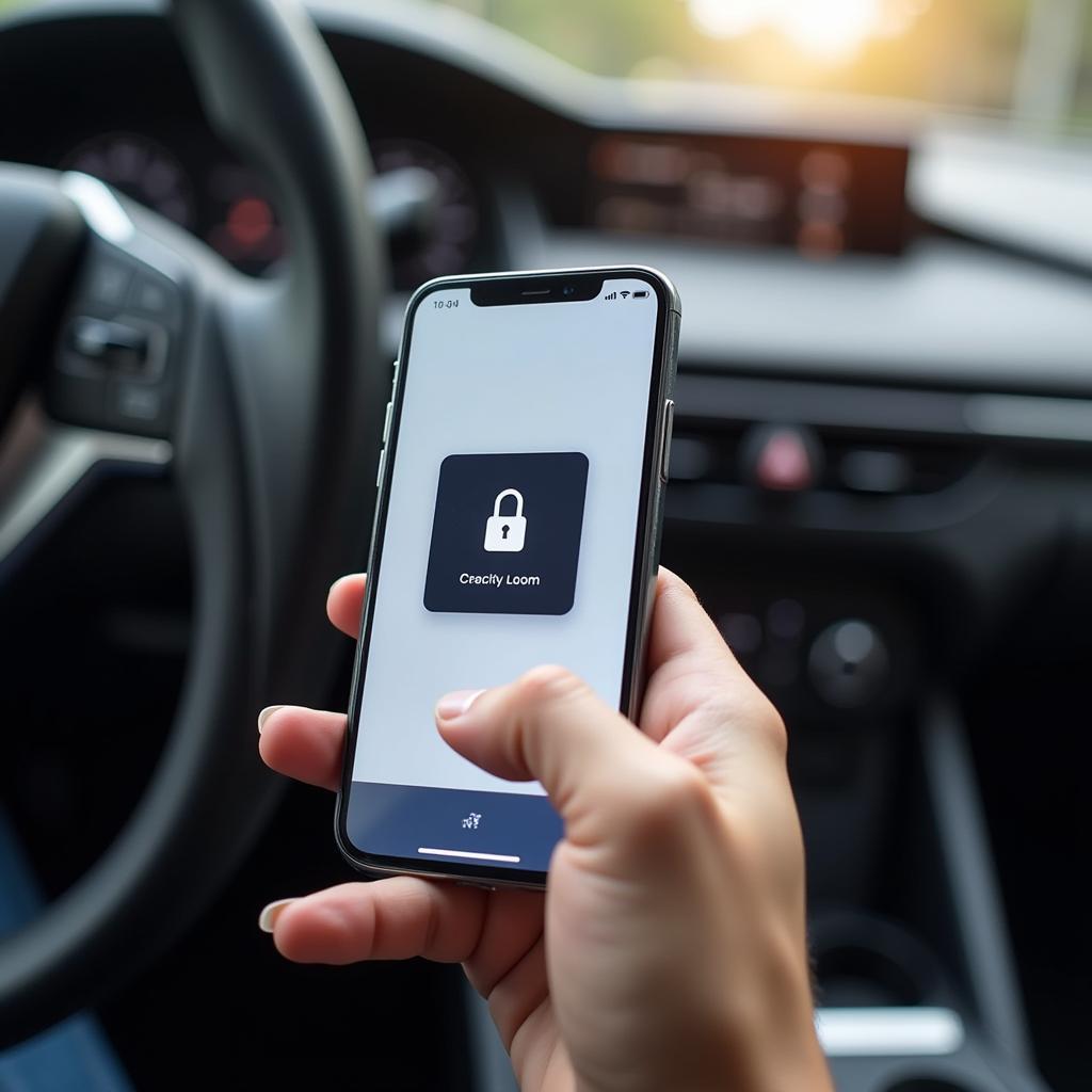 Using Smartphone App to Unlock Car