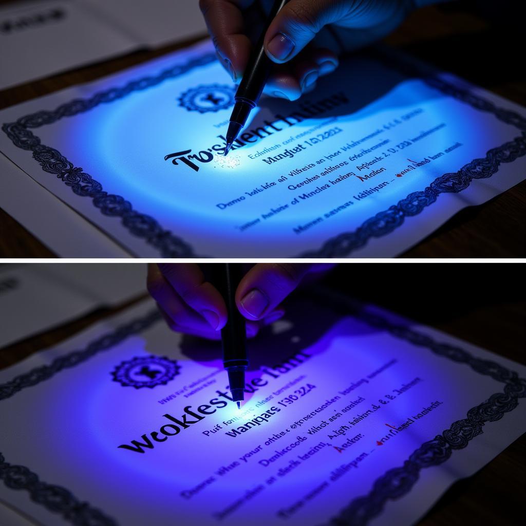 Applying UV Invisible Ink on Glossy Paper