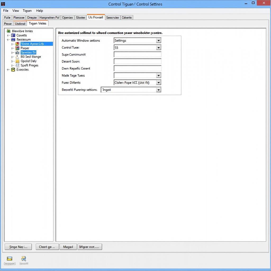 VCDS Software Displaying Window Closing Settings for VW Tiguan